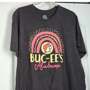 Buc-ee's Alabama Graphic Print Gray Short Sleeve T Shirt Size  Adult XL